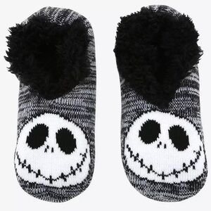 DISNEY THE NIGHTMARE BEFORE CHRISTMAS Jack Skellington COZY SLIPPER SOCKS! Bats